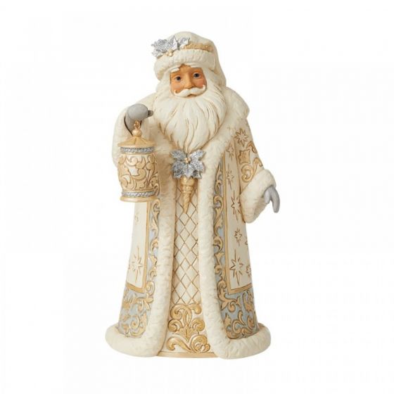 Holiday Lustre Santa with Lantern Figurine 6009396