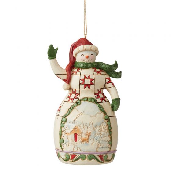 Red and Green Snowman Hanging Ornament 6009470