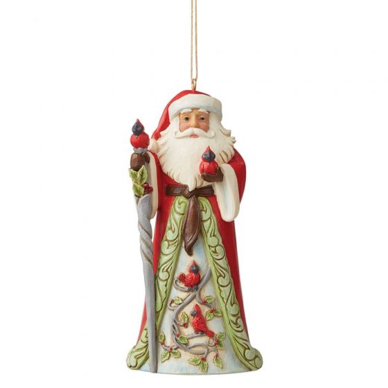 Santa with Cardinals Hanging Ornaments 6009459
