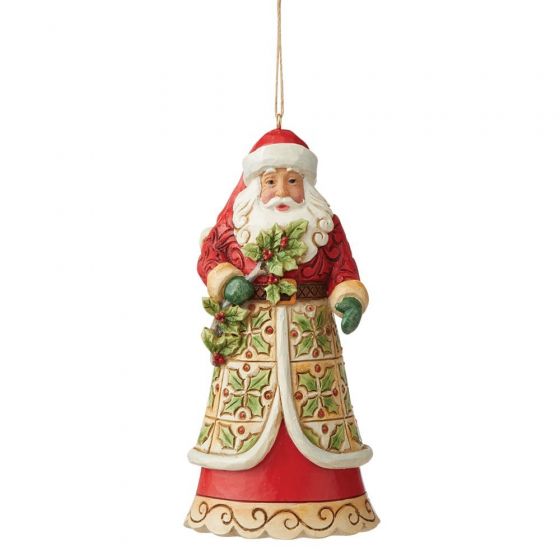 Santa with Holly Hanging Ornament 6009462