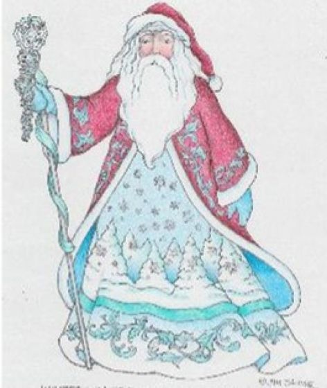 Santa with Snowflake Hanging Ornament 6009488