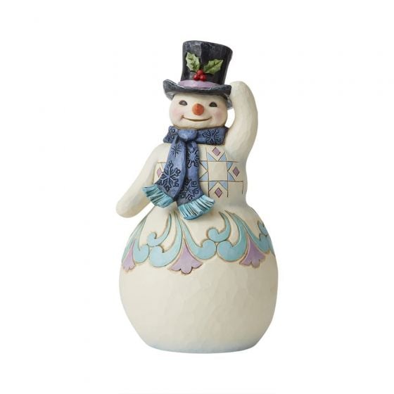 Snowman with Scarf and Top Hat Figurine 6008121