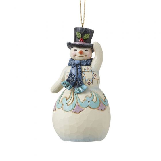 Snowman with Top Hat and Scarf Hanging Ornament 6008130