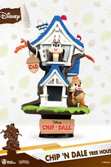 Disney Summer Series D-Stage PVC Diorama Chip 'n Dale Tree House 16 cm BKD