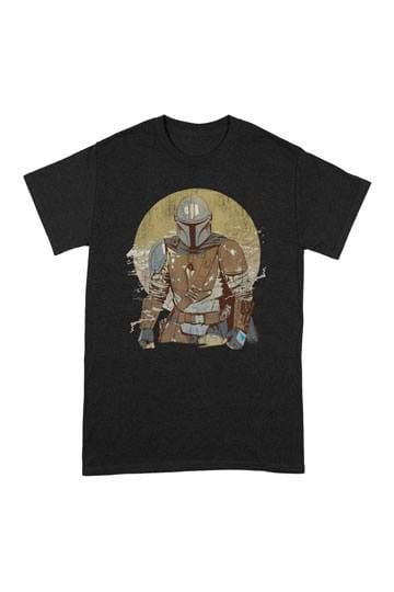 Star Wars The Mandalorian T-Shirt Distressed Warrior PCMTS010MNDS