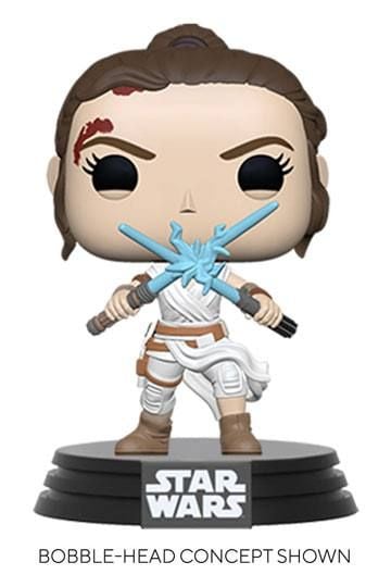 Star Wars Episode IX POP! Movies Vinyl Figure Rey w/2 Light Sabers 9 cm FK5