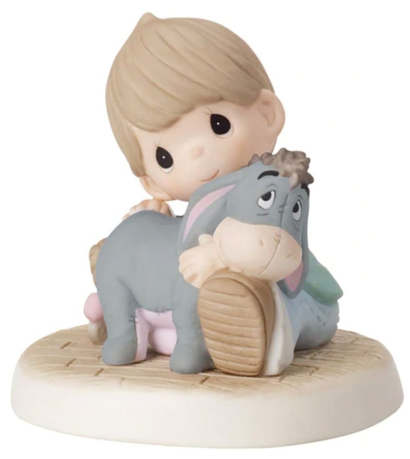 Disney Winnie The Pooh Figurine, A Hug Is No Bother, Bisque Porcelain 15902