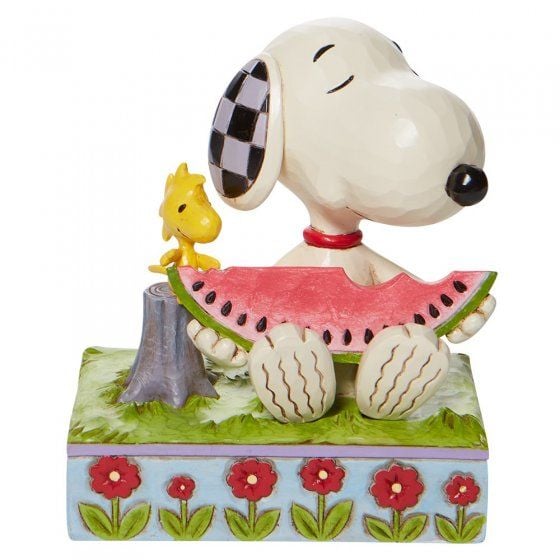 Snoopy and Woodstock eating Watermelon Figurine 6010113