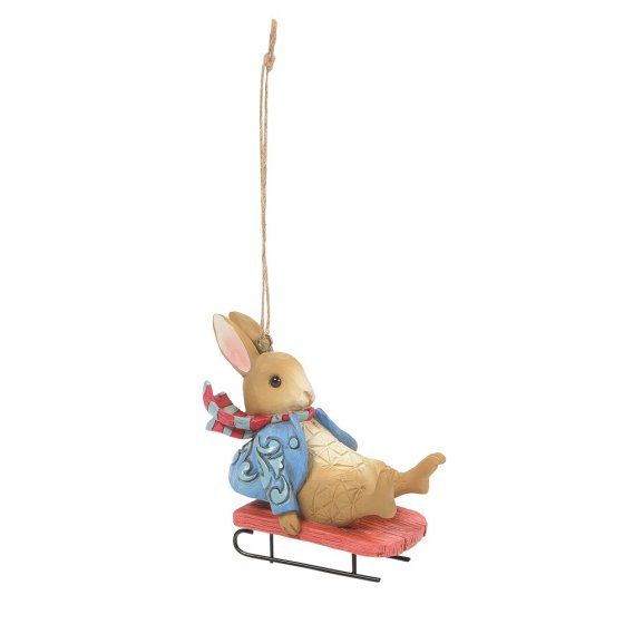 Peter Rabbit Sledging Hanging Ornament 6010691