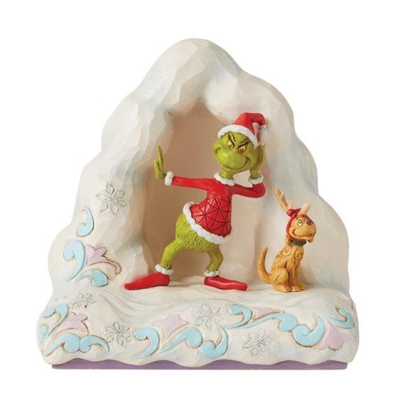 Grinch Standing by Mounds of Snow Illuminated Figurine 6010780