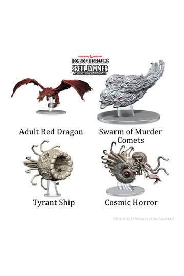 D&D Icons of the Realms Spelljammer Adventures in Space pre-painted Miniatures Ship Scale - Threats from the Cosmos WIZ96178