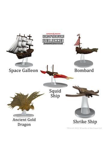 D&D Icons of the Realms Spelljammer Adventures in Space pre-painted Miniatures Ship Scale - Welcome to Wildspace  WIZ96212