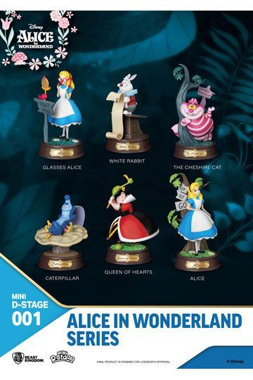 Alice in Wonderland Mini Diorama Stage Statues 6-pack 10 cm BKDMDS-001
