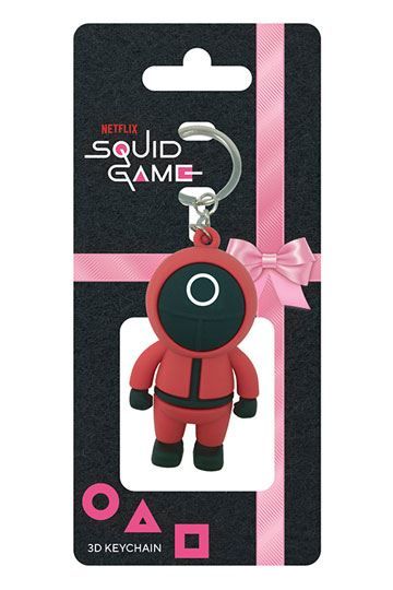 Squid Game 3D Rubber Keychain Circle Guard 6 cm RKR39362