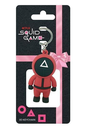 Squid Game 3D Rubber Keychain Triangle Guard 6 cm RKR39358C