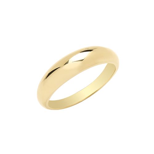 RN1656 9CT YEL GOLD PLAIN DOME RING