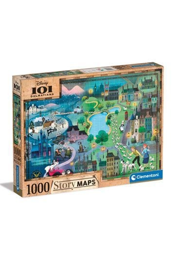 Disney Story Maps Jigsaw Puzzle 101 Dalmations (1000 pieces) CLMT39665
