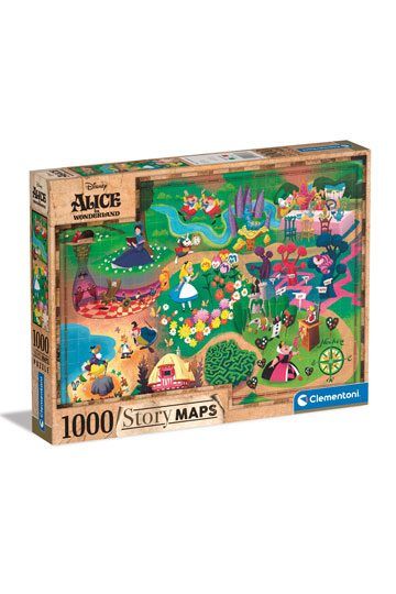 Disney Story Maps Jigsaw Puzzle Alice in Wonderland (1000 pieces) CLMT39667