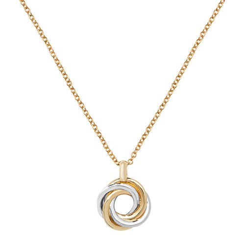 NK087 9CT YEL/WHT GOLD LADIES' GOLD 16+1 INCH NECKLET