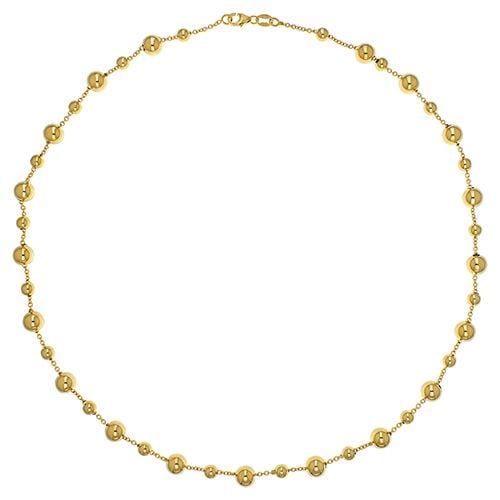 NK098 9CT YEL GOLD BEAD NECKLET