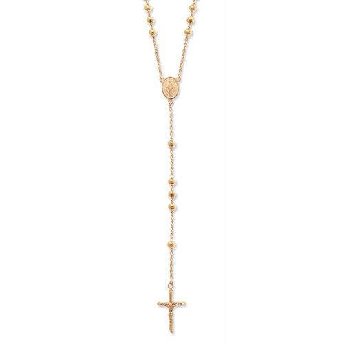NK105 9CT YEL GOLD ROSARY NECKLET
