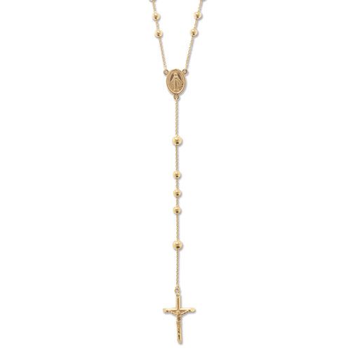 NK106 9CT YEL GOLD ROSARY NECKLET
