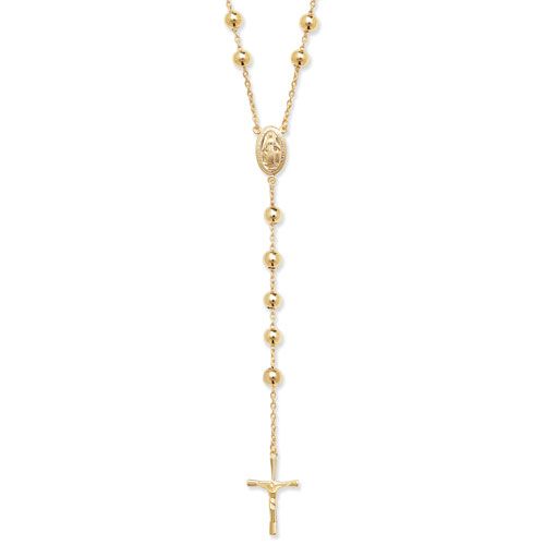 NK109 9CT YEL GOLD ROSARY NECKLET