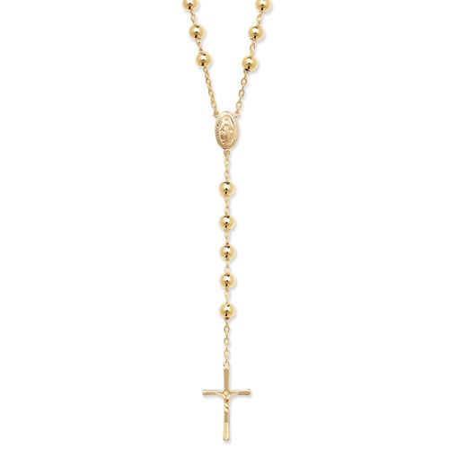 NK110 9CT YEL GOLD ROSARY NECKLET
