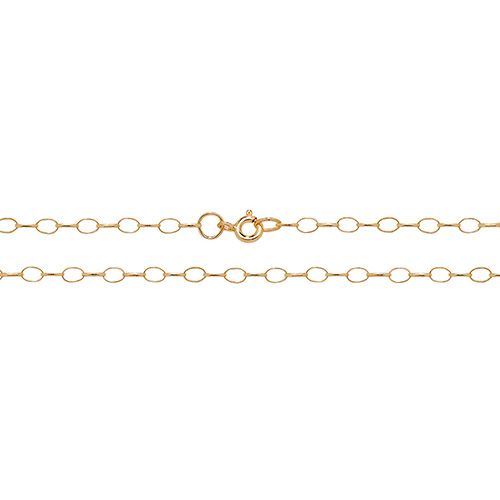 CH103 9CT YEL GOLD OVAL BELCHER 20" CHAIN