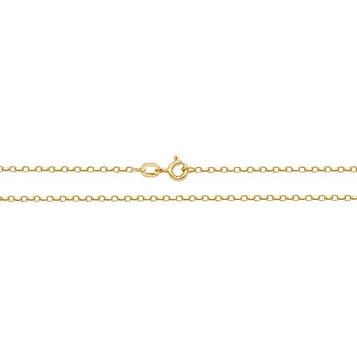 CH120 9CT YEL GOLD FACETED BELCHER 14" CHAIN
