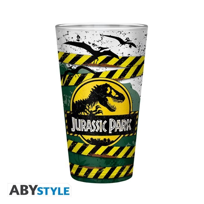 JURASSIC PARK - Large Glass - 400ml -Danger High Voltage