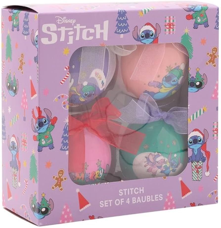 DISNEY STITCH SET OF 4 BAUBLES