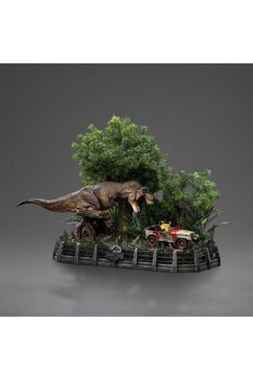 Jurassic Park Demi Art Scale Statue 1/20 T-Rex Chase 30 cm