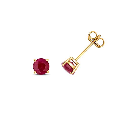 9CT RUBY CLAW SET STUDS