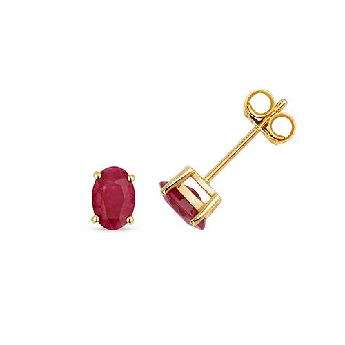9CT RUBY CLAW SET STUDS