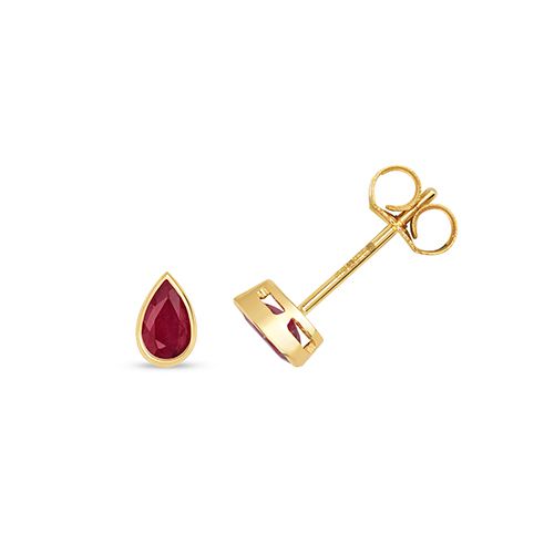9CT RUBY RUBOVER STUDS