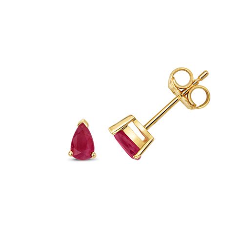 9CT RUBY CLAW SET STUDS