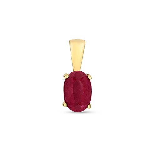 9CT RUBY CLAW SET PENDANT