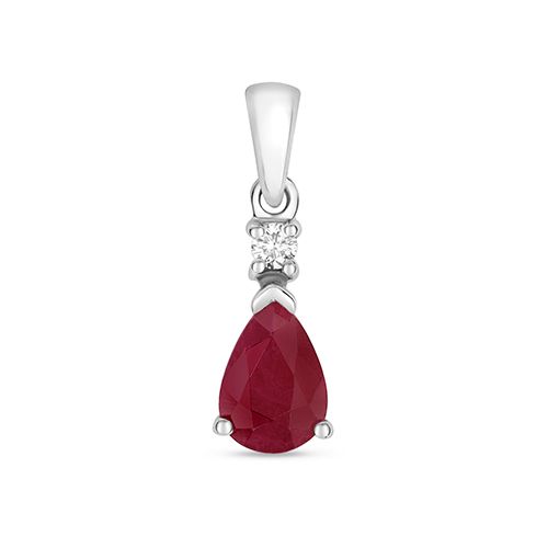 9CT RUBY PENDANT PEAR
