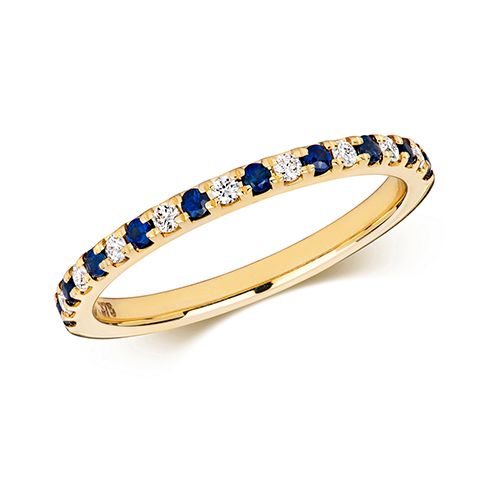 9CT DIAMOND AND SAPPHIRE ETERNITY RING