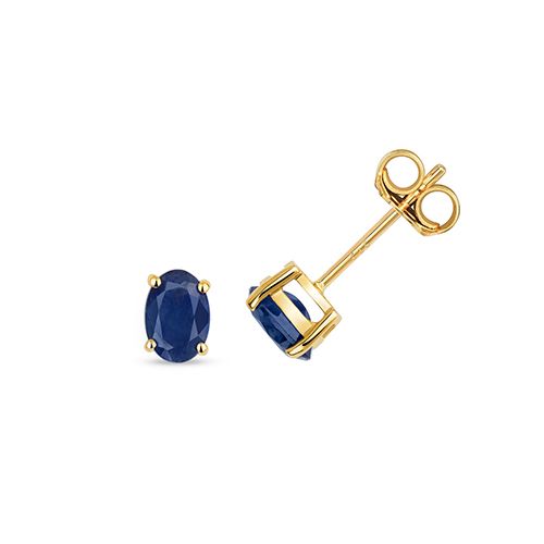 9CT SAPPHIRE CLAW SET STUDS