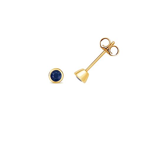 9CT SAPPHIRE EARRING STUDS SEPTEMBER BIRTHSTONE