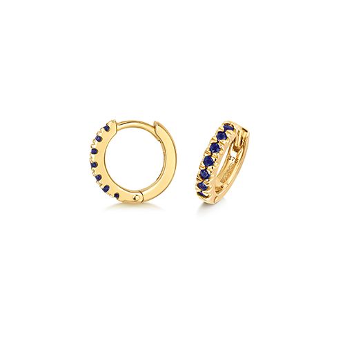 9CT SAPPHIRE HUGGIES