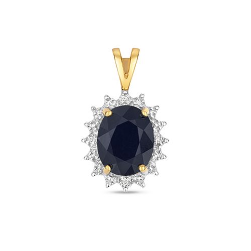 9CT DIAMOND & SAPPHIRE
