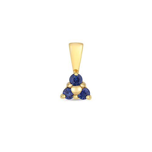 9CT SAPPHIRE 3 STONE PENDANT