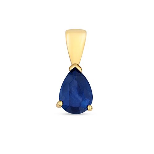 9CT SAPPHIRE CLAW SET PENDANT
