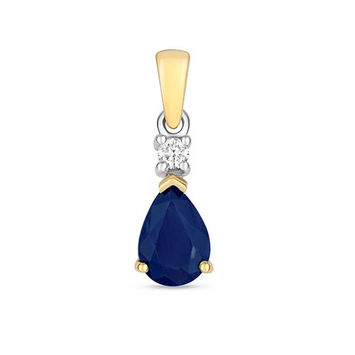 9CT SAPPHIRE PENDANT PEAR
