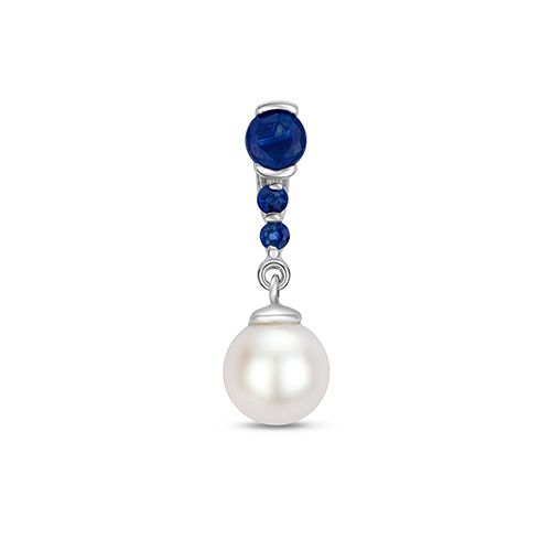 9CT SAPPHIRE & PEARL PENDANT