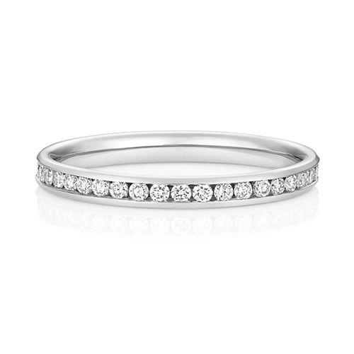 LAB GROWN DIAMOND SET WEDDING RING IN PLATINUM PT 100% CHANNEL SET 2.2MM