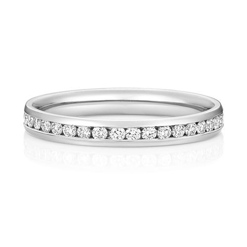 LAB GROWN DIAMOND SET WEDDING RING IN PLATINUM PT 100% CHANNEL SET 2.7MM